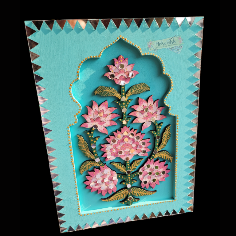 Rajwadi hand painted Jharokha wall decor