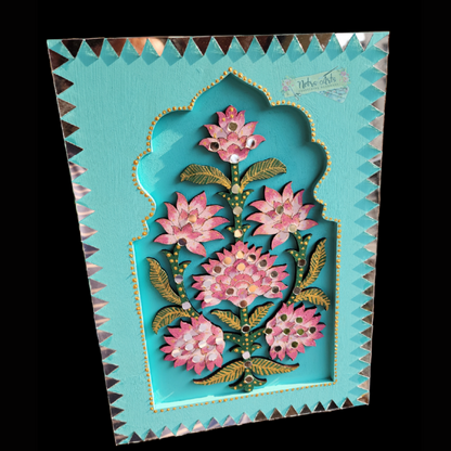 Rajwadi hand painted Jharokha wall decor