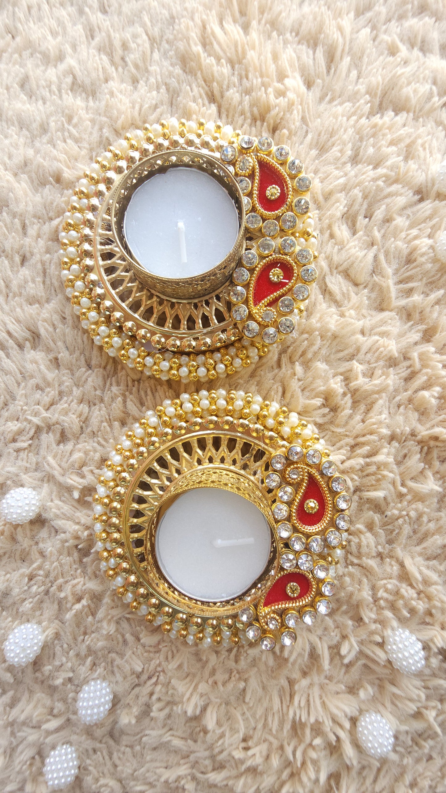 Paisley Tea Light Holder / Diya Set Of 2