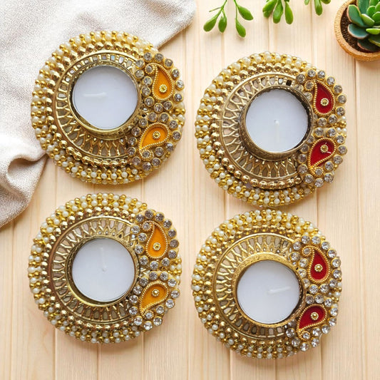 Paisley Tea Light Holder / Diya Set Of 2