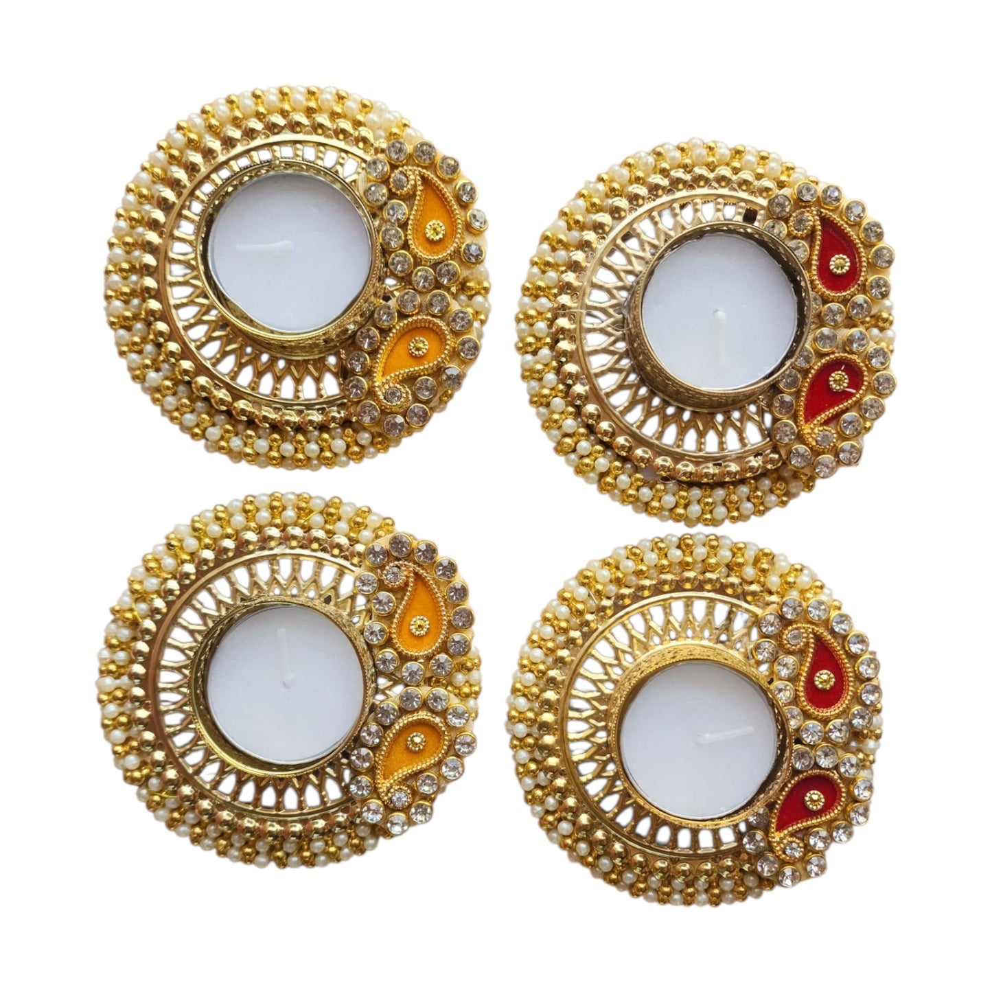 Paisley Tea Light Holder / Diya Set Of 2